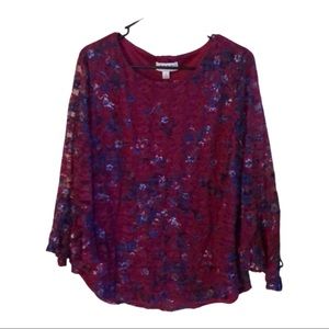 Elle flowered boho top size XL